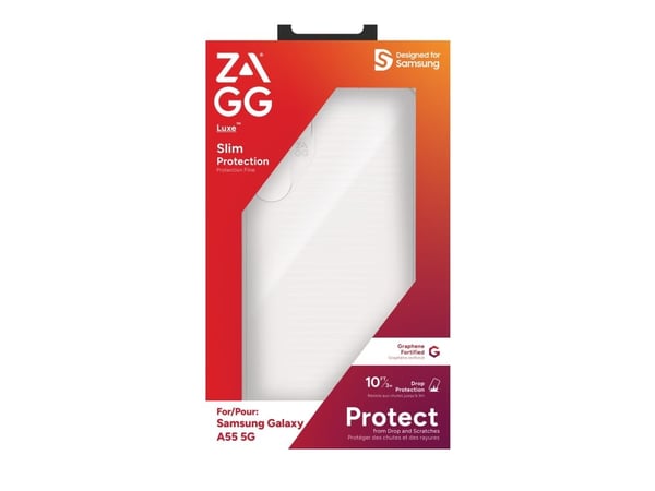 ZAGG Luxe - Baksidedeksel for mobiltelefon - slank, stilig, 10 fots fallbeskyttelse - for Samsung Galaxy A55