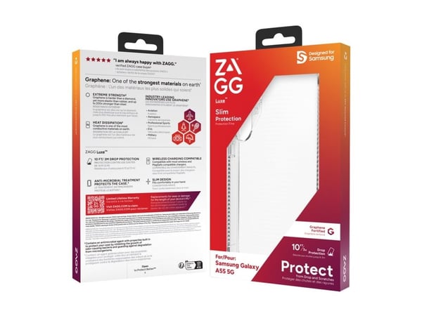 ZAGG Luxe - Baksidedeksel for mobiltelefon - slank, stilig, 10 fots fallbeskyttelse - for Samsung Galaxy A55