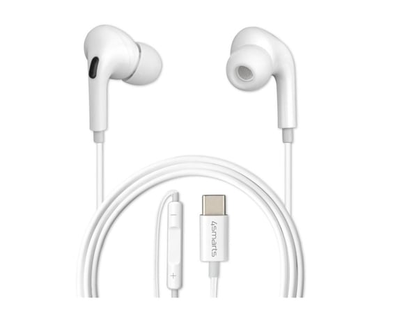4smarts Melody Digital Basic - Hörlurar med mikrofon - inuti örat - kabelansluten - USB-C - vit