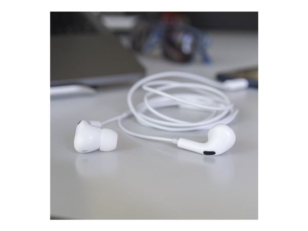 4smarts Melody Digital Basic - Hörlurar med mikrofon - inuti örat - kabelansluten - USB-C - vit