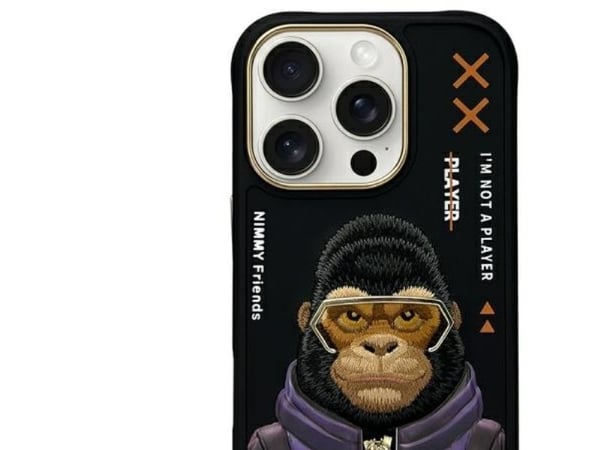 Nimmy Apple iPhone 16 Pro 6,3" dėklas telefonui juodos spalvos Cool&Cute 2.0 Monkey
