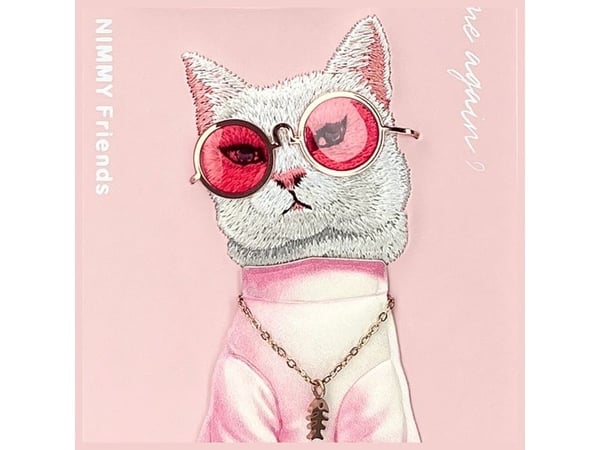 Nimmy Apple iPhone 16 Pro 6.3" kotelo puhelimen vaaleanpunainen Lasit Cool Cat