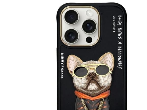Nimmy iPhone 16 Pro Max 6,9"-fodral svart (Cool Dog) glas