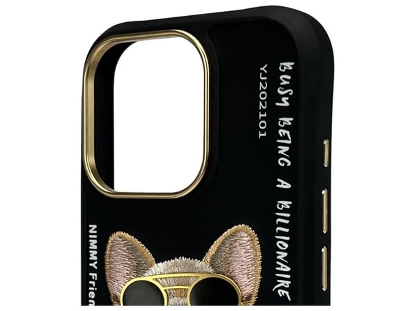 Nimmy iPhone 16 Pro Max 6,9"-fodral svart (Cool Dog) glas