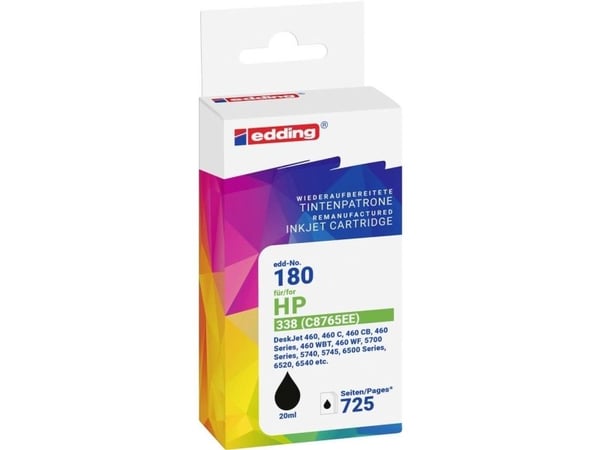 Edding EDD-180, musta, 20 ml, 1 kpl, Kertapakkaus