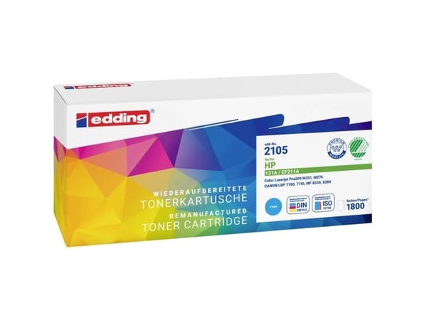 Edding EDD-2105, 1800 sidor, Cyan, 1 styck