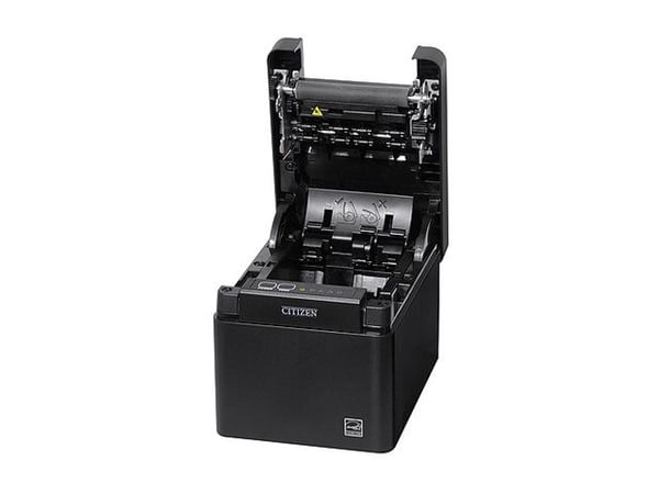 Citizen CT-E601 - Kvittoskrivare - direkt termisk - Rulle (8,3 cm) - 203 dpi - upp till 350 mm/sek - USB 2.0 - kniv - svart