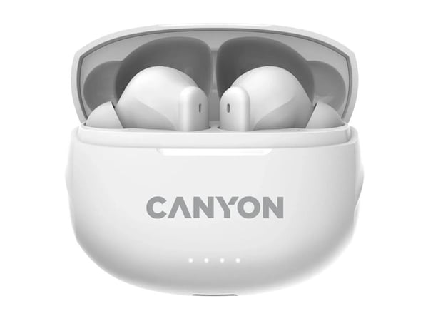 Canyon TWS-8 - True wireless-hodetelefoner med mikrofon - i øret - Bluetooth - aktiv støydemping - hvit