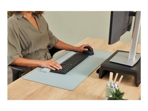 Fellowes 100143583, Vasenkätinen, Vaakasuuntainen muotoilu, Optinen, Bluetooth + USB Type-C, 2400 DPI, musta