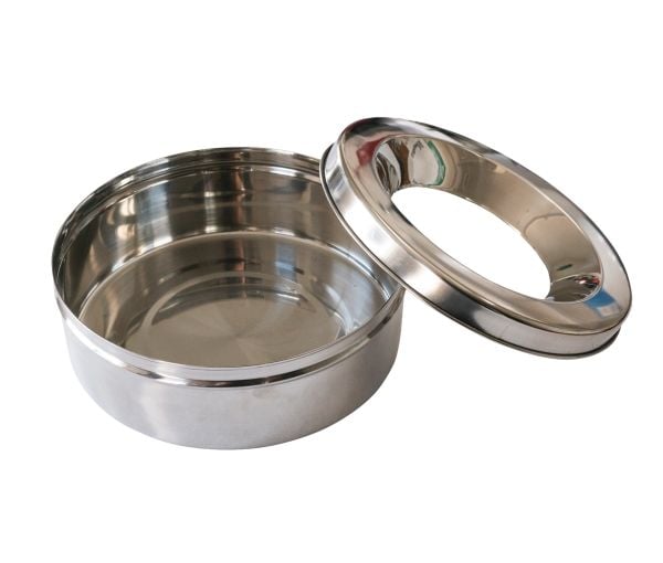 Nonsplash skål i metall 1,2 l