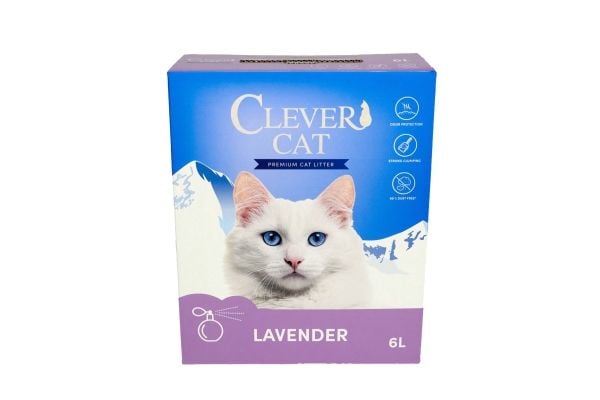 Clever Cat lavendel kattsand 6 L