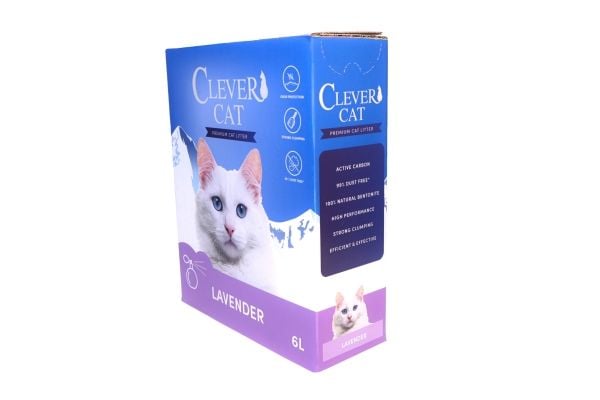 Clever Cat lavendel kattsand 6 L