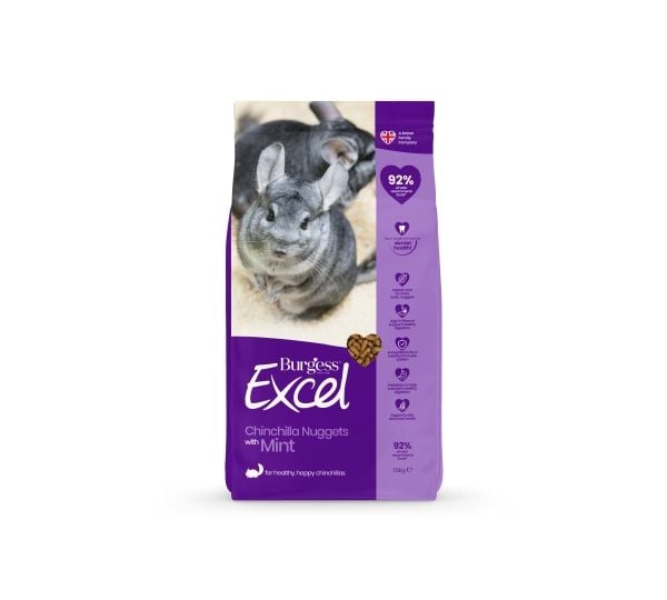 Burgess Excel Adult Chinchilla with Mint 1.5kg - (BEST BEFORE DATE 03.04.25)
