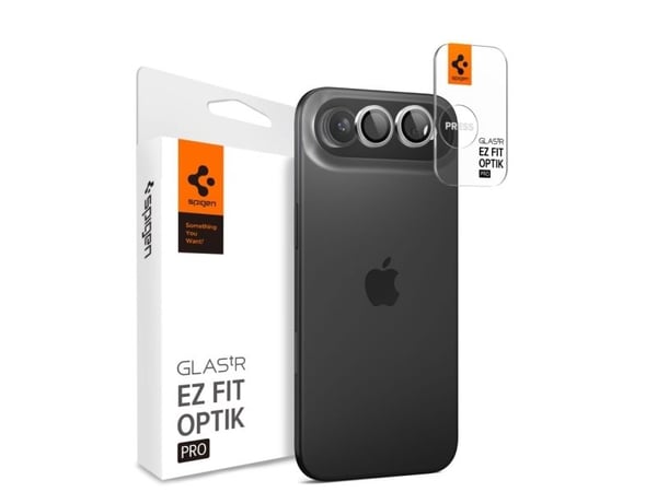 Spigen Glas.tR EZ Fit Optik Pro, Apple, iPhone Air, Sølv, 2 stykker