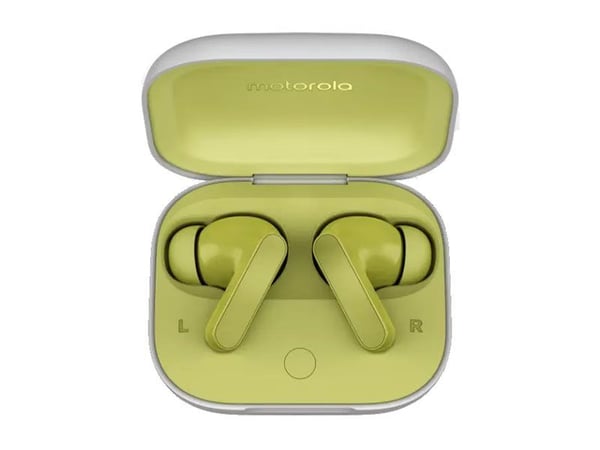 Motorola Moto Buds - True wireless-hodetelefoner med mikrofon - i øret - Bluetooth - aktiv støydemping - kiwigrønn