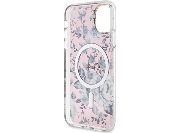GUESS GUHMN61HCFWSP iPhone 11 / XR 6,1" rosa HARDCASE FLOWER Magsafe