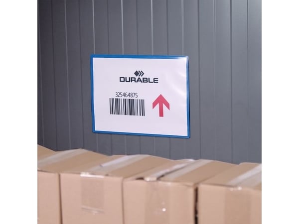 Förvaringsficka med magnet A4 liggande format, blå - 50 st./förpackning