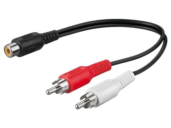 goobay AVK 108-0020 - Lydsplitter - RCA x 2 hann til RCA hunn - 20 cm
