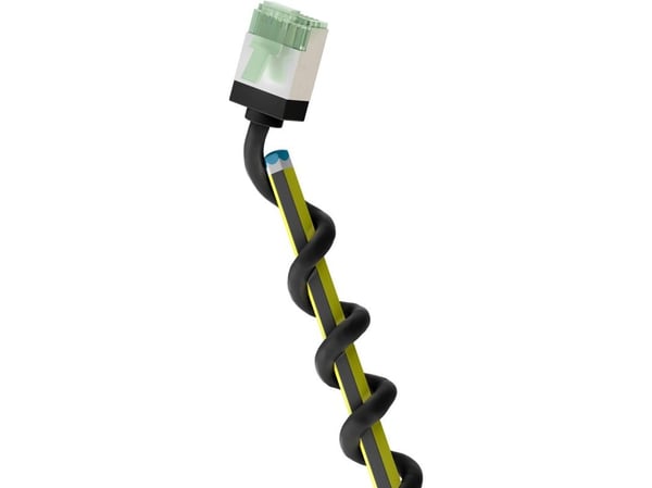 goobay - Koblingskabel - RJ-45 (hann) til RJ-45 (hann) - 15 cm - 3.8 mm - U/UTP, uskjermet - CAT 8.1 - halogenfri, flertrådet, slank - svart
