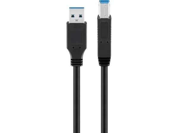 goobay - USB-kabel - USB Type B (hann) til USB-type A (hann) - USB 3.0 - 50 cm - svart