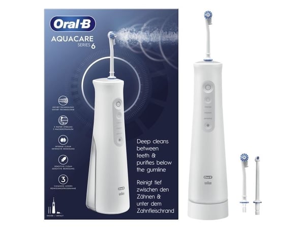Oral-B AquaCare 6 Pro-Expert munndusj 0,15 L 3 stråler, hvit