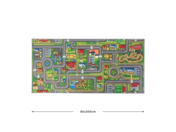 Bil Legetæppe Playcity 95 x 200 cm