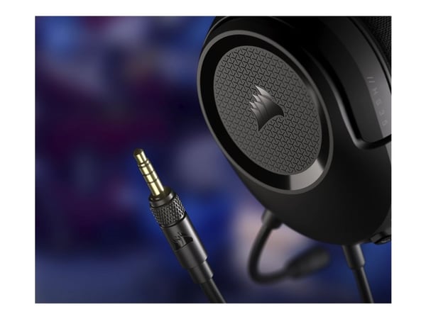 Corsair HS35 v2, Koblet med ledninger (ikke trådløs), Spilling, 252 g, Hodesett, Blå
