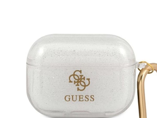 Guess beskyttelsesetui GUAPUCG4GT Transparent Glitter Collection
