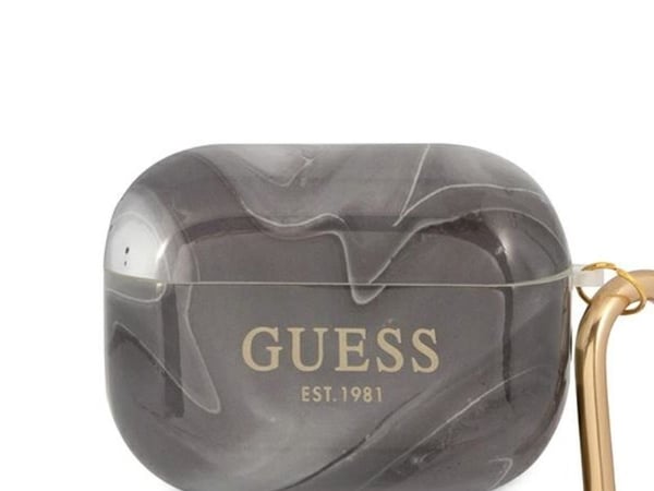 Guess GUAPUNMK AirPods Pro Cover Musta/Musta marmorikokoelma