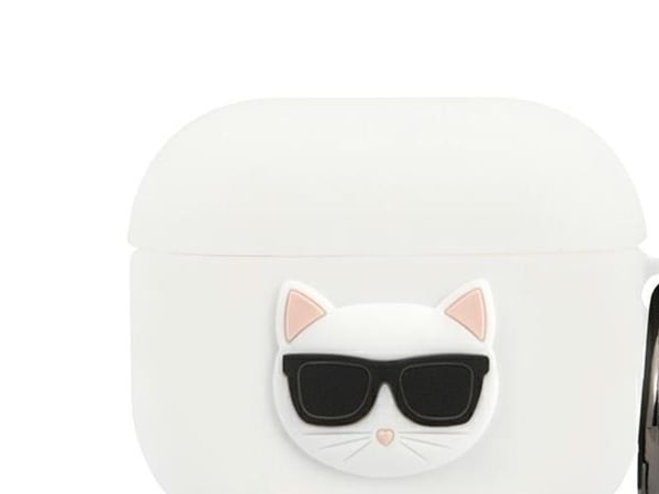 Karl Lagerfeld beskyttelsesetui KLACA3SILCHWH Silicone Choupette til AirPods 3 hvit