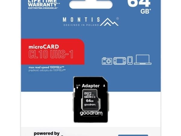 Montis MT072 MicroSDXC-minnekort 64 GB Class 10 UHS-I/U1 (MT072-64)