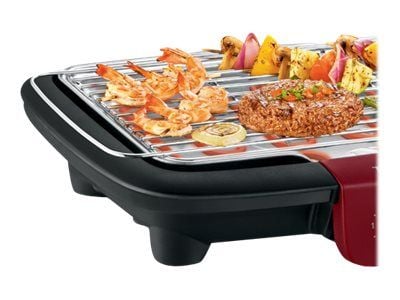 Tefal BG90F5, Musta, Punainen, Muovi, Termoplastinen, Ruoanvalmistuspiste, Grid, 370 x 235 mm, 4 jalkoja