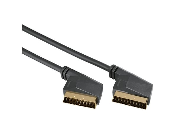 Hama SCART-kabel 3 m SCART (21-pinners) hann-til-hann, gull/svart