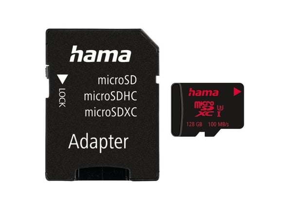 Hama microSDXC 128GB, 128 GB, MicroSDXC, Klasse 3, UHS-I, 80 MB/s, Svart