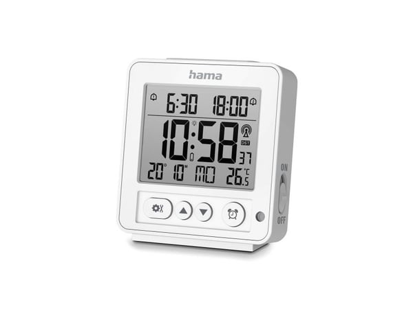 Hama 00185894, Digital väckarklocka, Vit, inomhus, Vuxen, Pojke/flicka, LCD