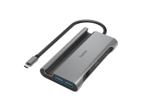 Hama Connect2Mobile V2, USB 3.2 Gen 1 (3.1 Gen 1) Type-C, HDMI, RJ-45, USB 2.0 Type-A, USB 3.2 Gen 1 (3.1 Gen 1) Type-A, USB 3.2 Gen 1 (3.1 Gen 1) ...