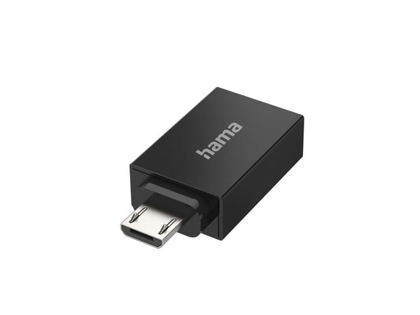 Hama - USB-adapter - Micro USB Type A (M) til USB Type A (W) - USB 2.0 OTG - Schwarz