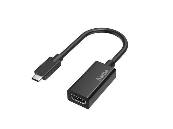 Hama - Video adapter - USB-C hann til HDMI hunn - svart - 4K-støtte