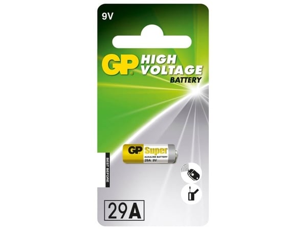 GP Batterier Høyspent GP29AF, Engangsbatteri, 9V, Alkaline, 9 V, 1 stk, 18 mAh
