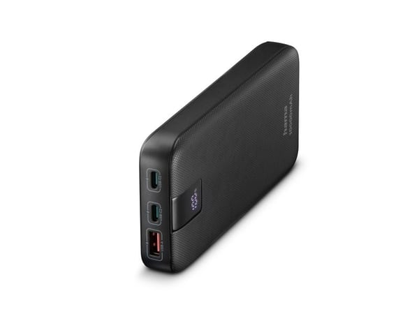 Hama PD 10 - Powerbank - 10000 mAh - 37 Wh - 20 Watt - 3 A - PD 3.0, QC 3.0 - 3 ulostuloliitintä (USB, 2 x USB-C) - kaapelissa: USB-C - antrasiitti...