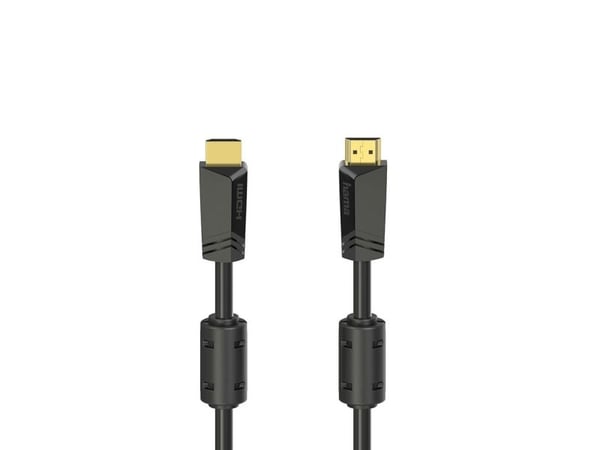 Hama Essential Line - High Speed - HDMI-kabel med Ethernet - HDMI hann til HDMI hann - 15 m - skjermet - svart - 4 Kx2K60 Hz-støtte
