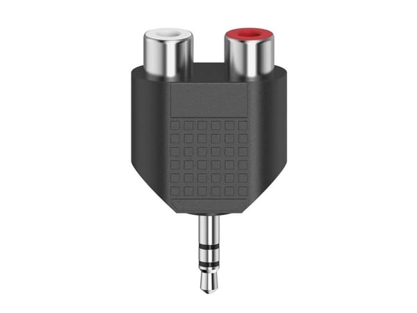 Hama 00205187, 3.5mm, 2 x RCA, Svart, Sølv