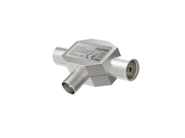 Hama 00205237, Kaapelin jakaja, 4 - 1000 MHz, Hopea, Metalli, 22 dB, 1 kpl