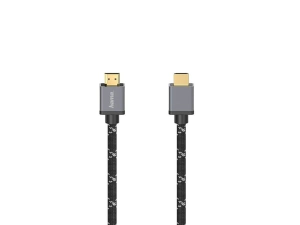 Hama 00205240, 3 m, HDMI Type A (Standard), HDMI Type A (Standard), 3D, 48 Gbit/s, Svart, Grå