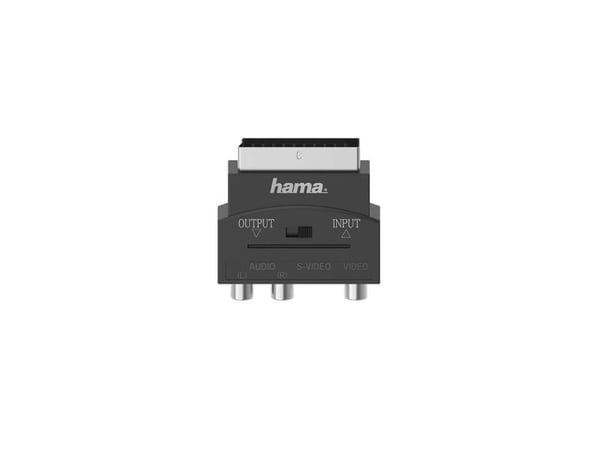 Hama Essential Line - Video/audio-adapter - S-Video / kombinert video / audio - SCART plugg til 4 pin S-Video, RCA beholder - svart - toretnings