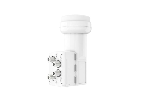 Hama 00205377, Quad LNB, 950 - 2150 MHz, 9.75 GHz (L1), 10,6 GHz (L2), 0,3 dB, 22 kHz, Hvit