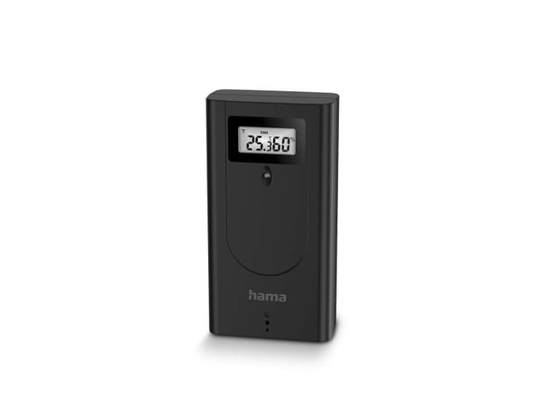 Hama Brac, Kosteusmittari ulkokäyttöön, Lämpömittari ulkokäyttöön, Anturi, Musta, 20 - 95%, -20 - 60 °C, 50 mm