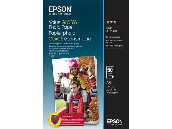 Epson Value C13S400036 glanset fotopapir A4, 50 ark