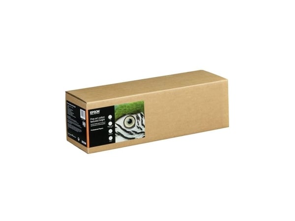 Epson Fine Art Bright II - Bomull - strukturerad matt - 515 mikron - benvit - Rulle (43,2 cm x 15 m) - 300 g/m² - 1 rulle (rullar) box - lumppapper