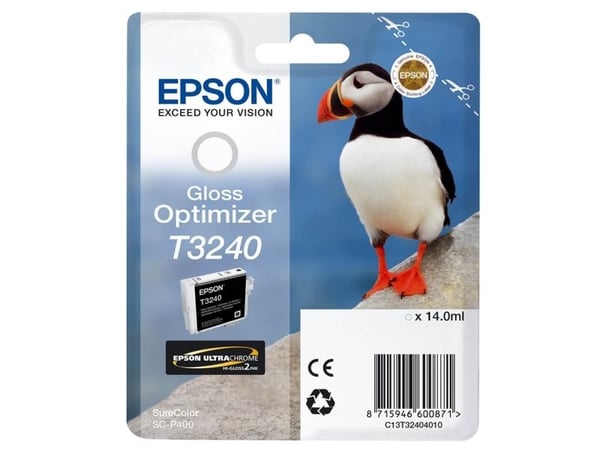 Epson SureColor T3240 Gloss Optimizer, Perusvärintuotto, Kiillon tehostaja, Väriainepohjainen muste, 14 ml, 1 kpl, Kertapakkaus